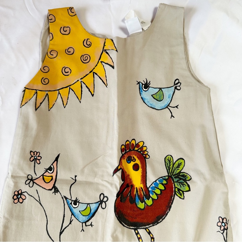 Bind Kids Painted Dress with Rooster Size 6 - Picture 6 of 6